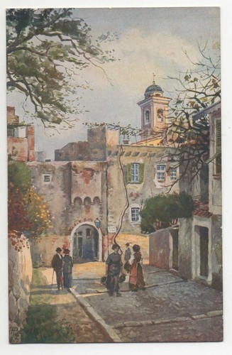 Cartolina antica illustrata - -,