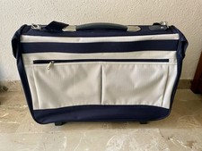 Valigia Ruote Vuarnet Porta Abito Lavoro Bianca Blu