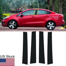 4Pcs Glossy Black Pillar Posts