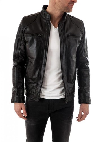 Giacca moto uomo biker nera - giacca,