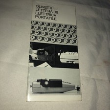 OLIVETTI LETTERA 36 ELETTRICA PORTATILE-DEPLIANT PIEGHEVOLE PUBBLICITARIO 