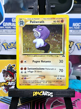 Pokemon Poliwrath 9/75 Rara Holo | Neo Discovery Vintage Italiano | Played