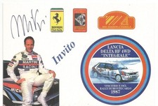 Vignola 14.11.1999. Autografo su cartolina invito serata di gala Miki Biasion.