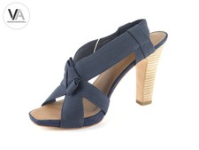 Apepazza Designer Scarpe Donna Sandali Tacchi Alti Vero Cuoio Blu EUR 40