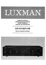 Bedienungsanleitung-Operating Istruzioni per Luxman LV-111, LV-110