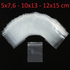 100 Bustine trasparenti ZIP 4x6 5x7 6x8 10x13 12x15 sacchetti richiudibili
