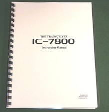 Icom IC-7800 Manuale di Istruzioni - Copertine Premium Card Stock e Carta 32 LB!