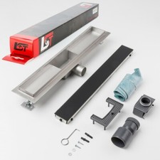 Scarico Doccia Vetro Nero 500