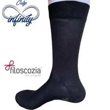 12 paia Calze Corte Uomo 100% Cotone Filo di Scozia Elasticizzato Infinity®