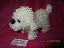 TRUDI : PELUCHE-PUPAZZO CANE/DOG N 56, BARBONCINO BIANCO ,MEDAGLIETTA  ,ITALY 