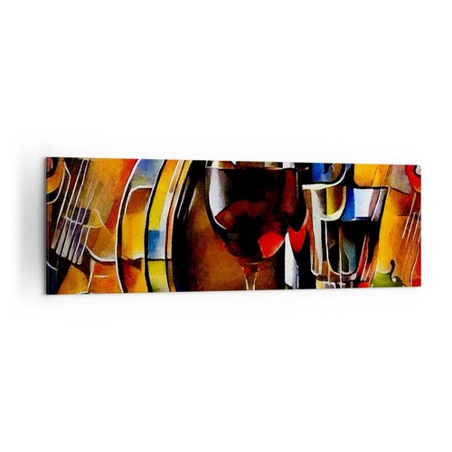 Quadro tela 160x50cm vino - su,