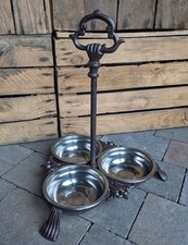 SUPPORTO CIOTOLA PORTA CIOTOLE GHISA METALLO STILE ANTICO GATTO E CANE NUOVO