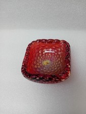 VASO POSACENERE CIOTOLA VETRO ARTISTICO ROSSO BAROVIER & TOSO MURANO VENEZIANO