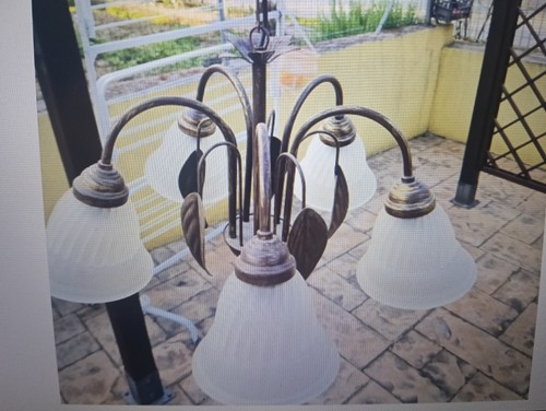 Lampadario luci ottone - 5,