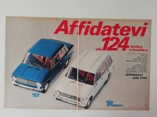 Clipping Pubblicità Advertising 1968 Affidatevi alla FIAT 124 BERLINA FAMILIARE