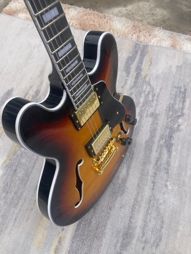 Semi hollow brown sunburst - semi-hollow, 335