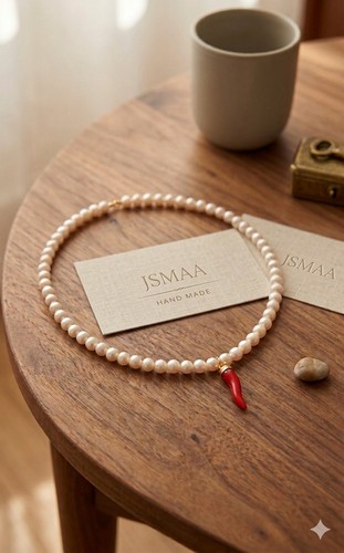 Collana perle fatta - a, mano
