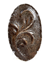 antico ornamento in ferro barocco 18. Secolo trafilatura foglia cesellata tralcio