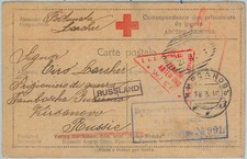 67192 - ITALIA - Storia Postale - CROCE ROSSA Lettera di cancelleria da POW 1916