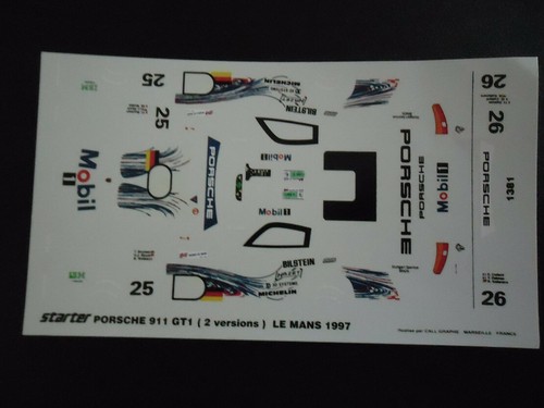 Decal porsche 911 gt1 - gt1, evo