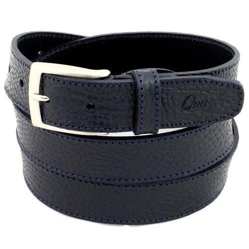 Cintura uomo vera pelle blu - cintura,