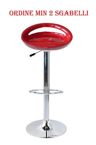 Sgabello bar abs nuovo rosso - sgabello,
