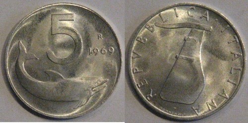 Lire 1969 variante 1 - 5,