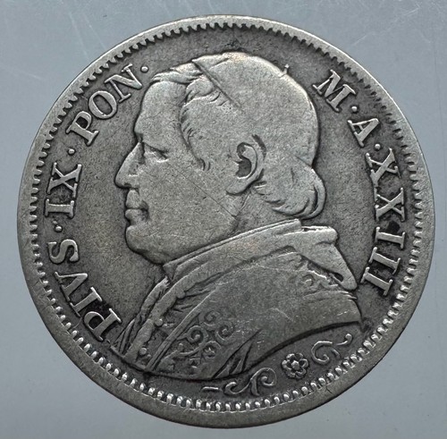 Stato pontificio lira 1869 - stato,