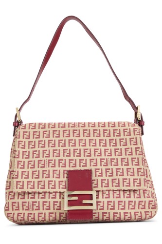 Fendi red zucchino canvas mama - fendi,