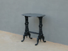 Tavolino d'appoggio laccato Shabby Chic, primi '900 - L 60,5 x P 42 cm!