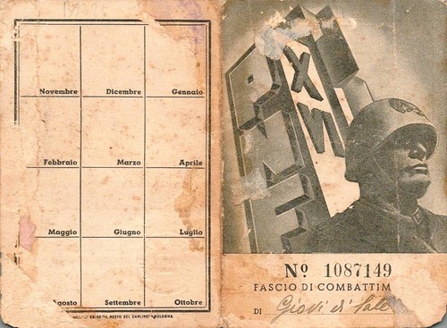 Ba326 tessera fascista con - ba326,