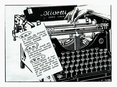 Pubblicita 1923 olivetti 20 - m,