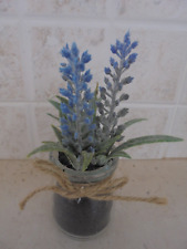 PIANTA LAVANDA ARTIFICIALE IN VASETTO DI VETRO CM 15