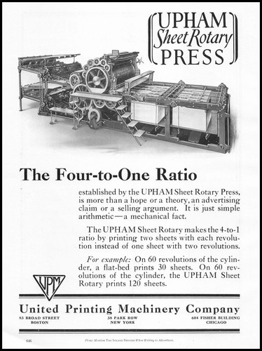 1922 united printing - 1922, machinery