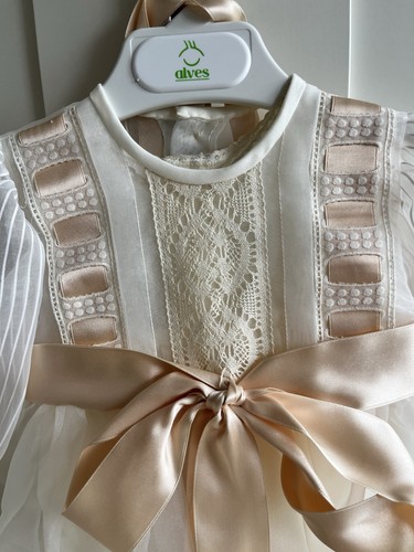 Abito battesimo bambino beige