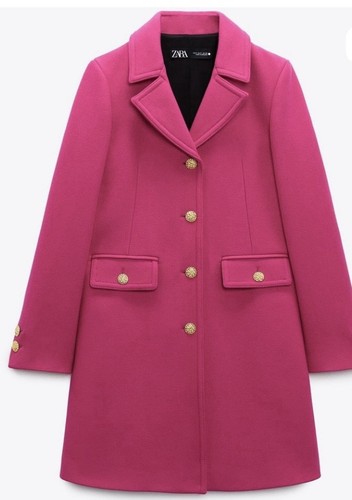 Cappotto lana fucsia zara - cappotto,