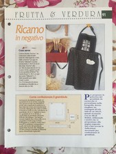 Schema punto croce Ricamo Frutta e verdura Ricamo in negativo grembiule