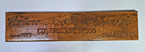 Targa legno originale 1973 - targa,