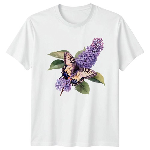 Shirt uomo butterfly - t-shirt, lilac