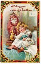 BABBO NATALE  1910  ABITO ROSSO  SANTA CLAUS  BAMBINI GIOCATTOLI  NOEL