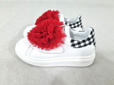 Monnalisa TENNIS CON CUORE TULLE - Sneakers basse panna, rosso taglia 34