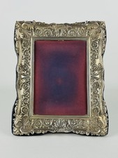 Cornice Portafoto In Argento 925 Sterling 20x25cm M&LS London XX Sec.