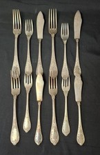 ANTICO SERVIZIO POSATE DOLCE LIBERTY  PLACCATE ARGENTO  PRIMO 900 12 PEZZI