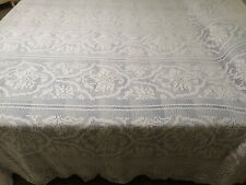 COPERTA MATRIMONIALE ARTIGIANALE  ALL'UNCINETTO  LAVORAZIONE A FILET -  NUOVA