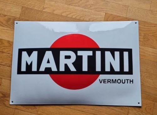 Insegna smaltata martini - smaltata,
