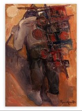 ROSARIO MAZZELLA (Napoli 1923) - FIGURA - Olio Su Tela -  Opera In Cornice