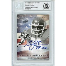 Billy Sims Signed 2011 UD
