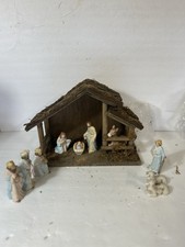 Presepe vintage in legno con