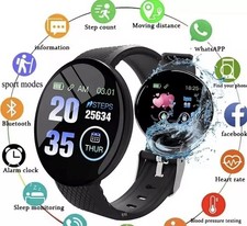 Smartwatch Orologio Smart Tracker Sport Android iOS Bluetooth Conta Passi Cardio