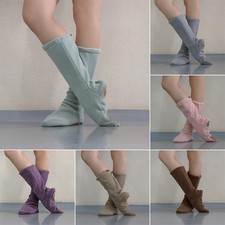Women Dance Boots Winter Warm Ballet Boots Dance Shoe Soft Soled Training Boots